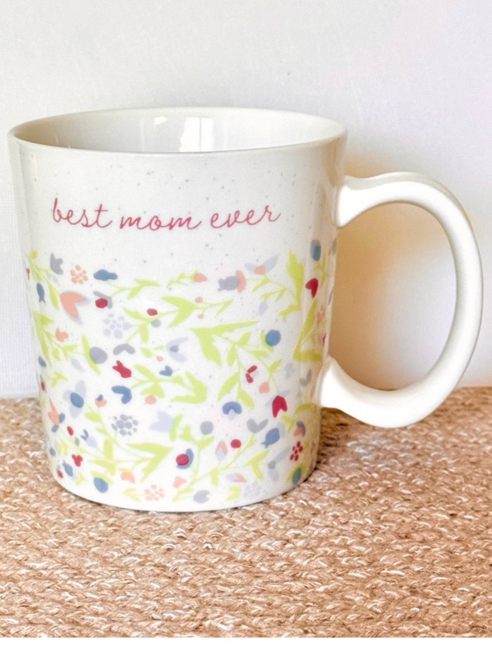 Best Mom Ever Floral Ceramic Mug